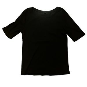 Uniqlo Extra Fine Merino Ribbed Half-Sleeve Short Sweater